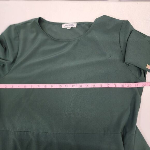 Chic Teal Maxi Dress with Belt - Picture 4 of 8